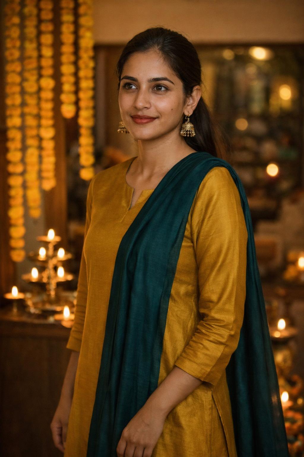 Ananya Iyer wearing the Festive dinner outfit